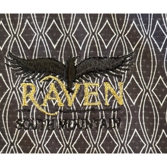 Nike Golf Polo Shirt XXL Raven South Mountain Fair Blue Charcoal Diamond Pattern - Picture 2 of 6